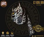 🐉 W W E Black, White & Gold Dragon Lee-Style Lucha Libre Mask 🇲🇽