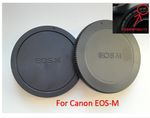 Camera Body Cap and Rear Lens Cap Cover Set Compatible with Canon EOS EF-M Mount