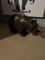 Vintage Wooden Grizzly Bear 🐻 Heavy Piece Good Condition