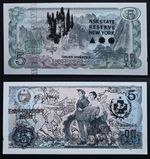 NSK State Reserve New York Over-print Banknote - 2018 Burren College Of Art