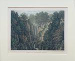 Shanklin Chine Isle of Wight 1847 Antique Hand Coloured Engraving Mounted