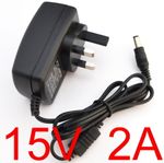UK 15V 2A Switching Power Supply adapter AC 100V-240V DC 2000mA Plug 5.5mm