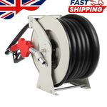 1" x 50' Diesel Fuel Hose Reel Retractable Auto Refueling Gun For Industrial