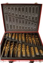 202 HSS Titanium Coated Drill Bit Set In Steel Case for Stainless Steel etc