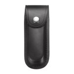 Leather Knife Sheath 5.98" Pocket Knife Sheath for Belt Folding Knife, Black
