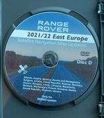 Land Rover Sat Nav DVD 2022 East Europe Disc "D" , Discovery 3 & RR Sport L322UK