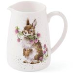 Wrendale Designs Rabbit Posy Cream Jug 125ml Floral Gift Royal Worcester
