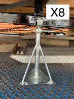 8x Static Caravan Medium Axle Stand Mobile Home Siting Chassis 12" - 16.5" Set