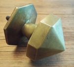 RECLIAMED ORIGINAL BRASS CENTRE DOOR PULL  KNOB HANDEL  #C23