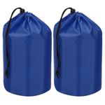 2Pcs Stuff Sack 5 x 10 Inch Waterproof Outdoor Storage Sack Navy Blue