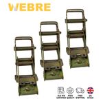 3x 50mm Over Centre Buckles 200kg Steel Campervan Curtain Cargo Tie