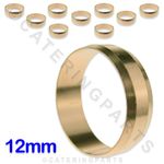 BULK BUY 10 x 12mm BRASS OLIVES FOR COPPER TUBING COMPRESSION TYPE PIPE FITTINGS