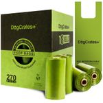 270 Poop Waste Bags with Easy Tie Handles Extra Thick Biodegradable Eco Friendly