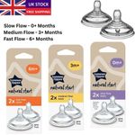 Tommee Tippee Baby Bottle Teats Slow Medium Fast Flow Anti Colic BPA Free UK