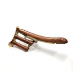 Coco Equestrian Wall Mounted Solid Brass Wooden Saddle Rack Stand