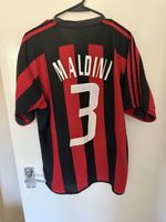 adidas AC Milan 2003/04 Home Shirt Maldini 3 Adults Size M Red Short Sleeve