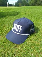 Golf baseball cap Rope Brim Snap Back By Stiffed It Golf 3D Embroidered  Blue