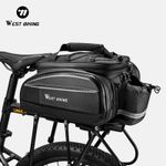 WEST BIKING Bicycle Rear Seat Bag Hard Shell Bike Pannier Rack Pack Carrier Bag