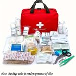 173Pcs First Aid Kit, First Aid Kit MEDICAL EMERGENCY KIT. TRAVEL HOME CAR TAXI