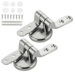 Toilet Seat Hinges Pair of Chrome Replacement Set Fittings Universal Mountings