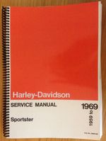 New Harley Davidson Sportster XL XLH XLCH 1959 to 1969 Service Manual FREE S&H