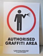 BANKSY Authorised Graffiti Area POW Sticker 016 BNK/5Y FASSON Crack-Backed