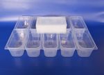 Gastronorm 1/3 x 150 + lid sold in kits of 10, POLYPROPYLENE  plastic , Italian