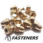 DOME NUTS BRASS - METRIC M6 M8 M10 M12 M16 CAPPED ACORN HEX