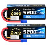 2x Zeee 3S 11.1V 5200mAh EC5 LiPo Battery 130C for RC Car Truck Boat RC Airplane