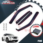 Nissan Juke MK2 2019-2024 5-Door SUV 4pc Tinted Wind Deflectors Sun Rain Guard