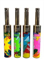 4 x Mini Tube Clipper Lighters  Rainbow Leaves for Kitchen HOB BBQ Candles Gifts