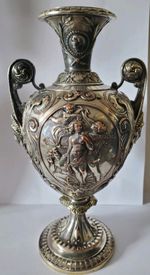 Rare Antique Elkington Silverplate Vase No. 1478 - Antoine Vechte Style