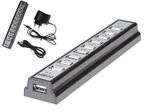 Multi-Socket Hub 10 Ports USB 2.0 - Ready Made Or To Fix Wall - With Power