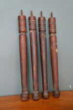 Antique Harvest Table Legs wood Kitchen Island Vintage Set of 4