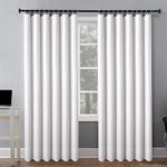 BLACKOUT THERMAL CURTAIN LININGS READY MADE WHITE WITH HOOKS & RINGS