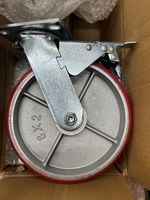 GBL Heavy duty locking swivel casters x4, 8x2", capacity 380kg each/1520kg set