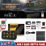 AUXBEAM 12V/24V 8 Gang Switch Panel ON OFF Control RGB LED Car Marine RV ATV UTV