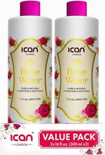 100% Natural Rose Water, Hydrating and Purifying rose water 2 x 500ml (1000ml)