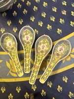 Set of 7 Chinese Porcelain Bowls china Key Border Character Floral,Made in China