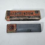 Carborundum Sharpening Stone Silicone Carbide 4" Boxed Vintage Workshop Tool