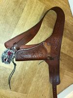 Leather Shoulder Cowboy/Western Holster Harness for Revolver, Loops Brown/Black