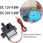 Mini Water Pump Quiet 12V 240L/H Ultra Quiet Brushless Motor Submersible Pool