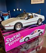 Vintage 1988 Barbie Ferrari 328 GTS White Car Mattel #3564 Original Box