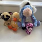 Plushie Bundle Including Disney Eeyore, Pugsley, Beanie And Mini Beanie
