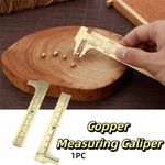 Brass Sliding Gauge Vernier Caliper Ruler Measuring Tool Double Scales mm/inch