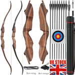 Takedown 60" Hunting Recurve Bow&Arrows 25-60lb Right Hand Bow Archery Target UK