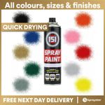 x3 Car Spray Paint Aerosol 151 Primer Matt Gloss Metallic Clear Lacquer 250ml