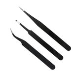 YIHUA 3PCS ESD Anti-static Tweezers Professional Electronics Maintenance Tools