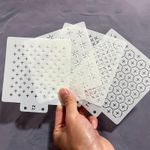 4x Sashiko Stencils Simple Traditional for Sewing Drawing Line Hand Quilting