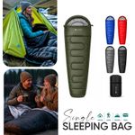 Adult Mummy Sleeping Bag 4 Season Single Waterproof Outdoor Camping Hiking Zip